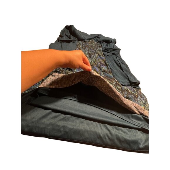 Peacock Chevron Pattern Sleeveless Dress With 3/4 Sleeve Open Front Cardigan 2X - Picture 9 of 10